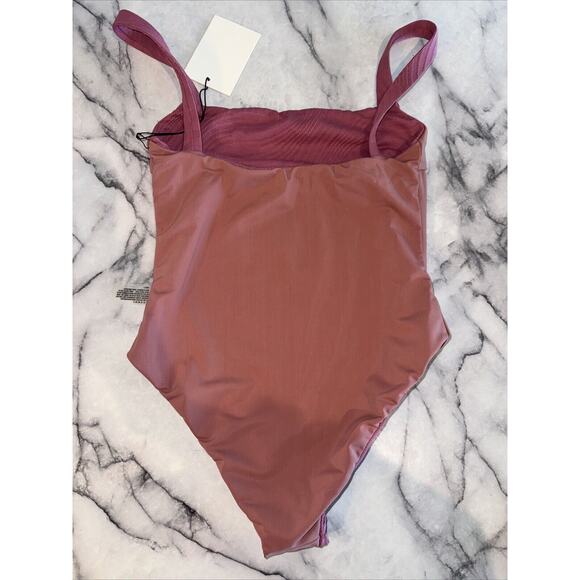 NEW Free People Fella Swim Andre Full 1 Piece Bathing Suit Rose Pink NWT S Small - Picture 10 of 14
